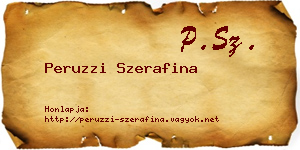 Peruzzi Szerafina névjegykártya